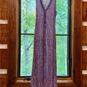 Poupette St. Barth Blue Sleeveless V-Neck Sundress